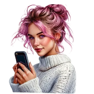 Sticker from Розовый локон:@lysoksana