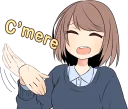 😅 emoji Sasakichi's moody girl ENG :: @line_stickers Telegram sticker 14 of 40