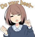 😫 emoji Sasakichi's moody girl ENG :: @line_stickers Telegram sticker 13 of 40