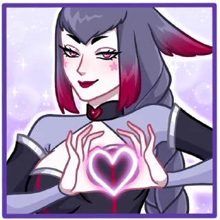 😘 emoji Тёмная Мэри🖤 Telegram sticker 6 of 30