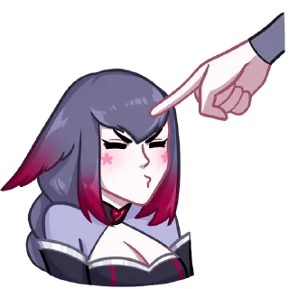 😖 emoji Тёмная Мэри🖤 Telegram sticker 5 of 30