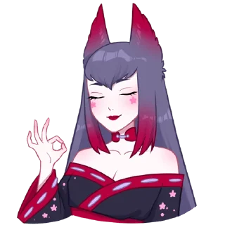 👌 emoji Тёмная Мэри🖤 Telegram sticker 21 of 30