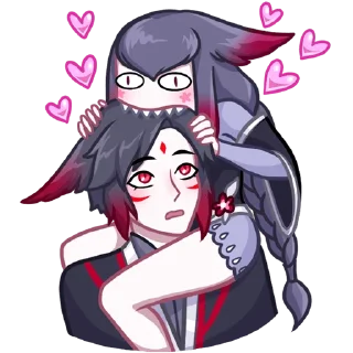 😈 emoji Тёмная Мэри🖤 Telegram sticker 17 of 30