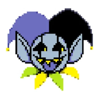 😬 emoji Jevil Telegram sticker 20 of 65