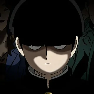 😑 emoji ★ Shigeo Kageyama ★ @anime_sticks Telegram sticker 14 of 40