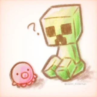 💚 emoji Крипер Telegram sticker 5 of 23