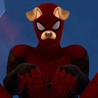 Sticker from spiderman