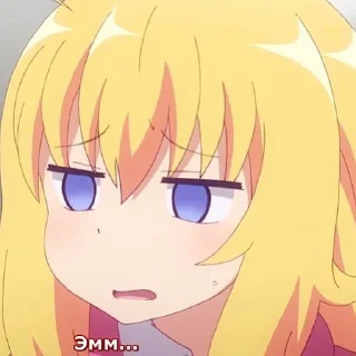 😒 emoji Another anime reactions Telegram sticker 23 of 70