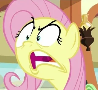 😡 emoji Fluttershy | @MyLittlePony_bots Telegram sticker 5 of 85