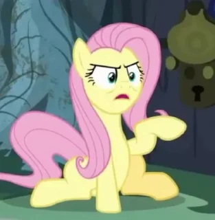 😠 emoji Fluttershy | @MyLittlePony_bots Telegram sticker 15 of 85