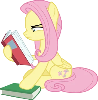 📚 emoji Fluttershy | @MyLittlePony_bots Telegram sticker 11 of 120