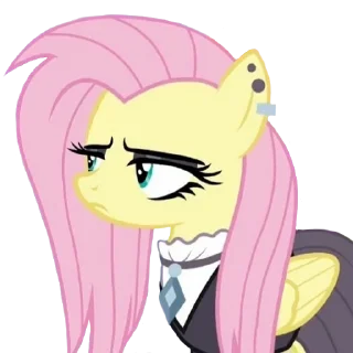 😕 emoji Fluttershy goth | @MyLittlePony_bots Telegram sticker 13 of 18