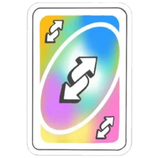 Sticker from Mega UNO reverse pack