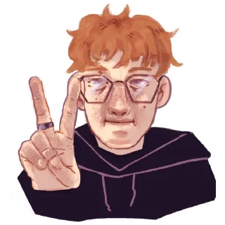 ✌ emoji Рыжий балбес @meowmovka Telegram sticker 12 of 15