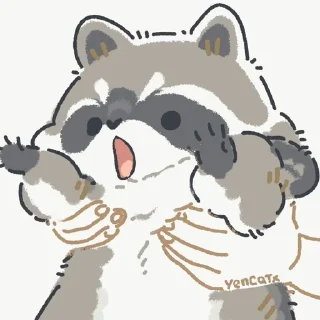 😮 emoji еноты Telegram sticker 1 of 67