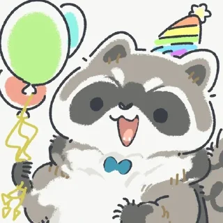 🥳 emoji еноты Telegram sticker 14 of 67