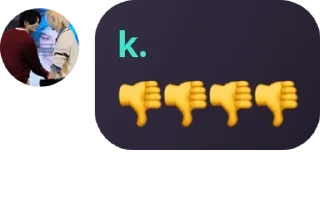 👎 emoji чат милка в шоке. pack by @QuotLyBot Telegram sticker 12 of 31