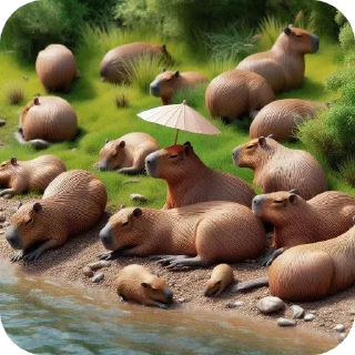 🥵 emoji Капибары Telegram sticker 6 of 10