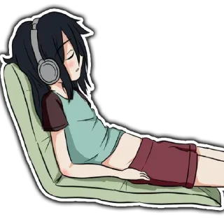 😴 emoji Tomoko by @anime_stickerr Telegram sticker 12 of 35