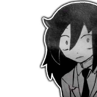 😳 emoji Tomoko by @anime_stickerr Telegram sticker 13 of 35