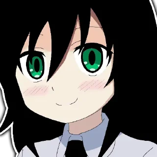 🙂 emoji Tomoko by @anime_stickerr Telegram sticker 6 of 35