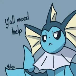 😳 emoji Vaporeon Telegram sticker 4 of 11