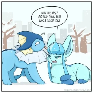 🥶 emoji Vaporeon Telegram sticker 5 of 11
