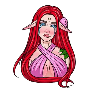 Sticker from virtual lady