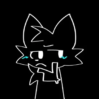 🤔 emoji Black Silly Cat || :D Telegram sticker 18 of 44