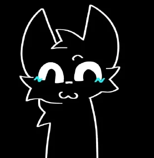 ☺ emoji Black Silly Cat || :D Telegram sticker 6 of 44
