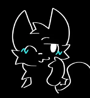 😉 emoji Black Silly Cat || :D Telegram sticker 12 of 44