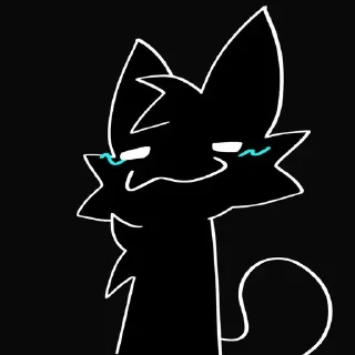 ⏺ emoji Black Silly Cat || :D Telegram sticker 23 of 44