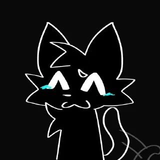 ☺ emoji Black Silly Cat || :D Telegram sticker 15 of 44
