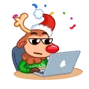 🥳 emoji Rudy the Deer Telegram sticker 7 of 20