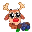 🤩 emoji Rudy the Deer Telegram sticker 13 of 20