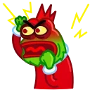 😡 emoji Pepe Grinch Telegram sticker 8 of 15