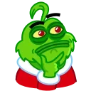 🤔 emoji Pepe Grinch Telegram sticker 9 of 15