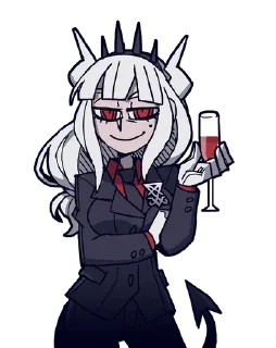 😏 emoji helltaker @noshe40 Telegram sticker 4 of 78