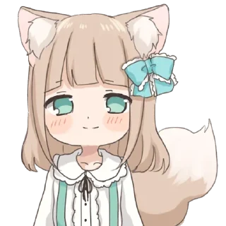 🙂 emoji Девочка волчица @nyasticks Telegram sticker 15 of 41