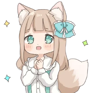 😍 emoji Девочка волчица @nyasticks Telegram sticker 10 of 41
