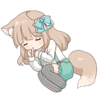 😴 emoji Девочка волчица @nyasticks Telegram sticker 6 of 41