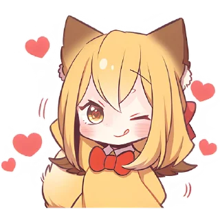 😉 emoji Лиса-чан @Nyasticks Telegram sticker 12 of 41