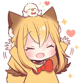 🥳 emoji Лиса-чан @Nyasticks Telegram sticker 14 of 41