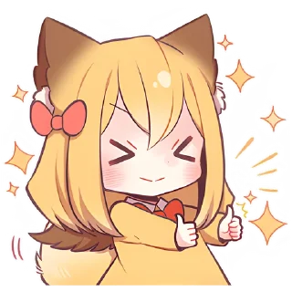 👍 emoji Лиса-чан @Nyasticks Telegram sticker 10 of 41