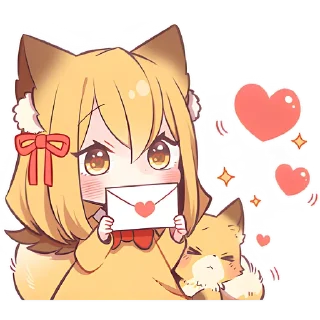 🥰 emoji Лиса-чан @Nyasticks Telegram sticker 9 of 41