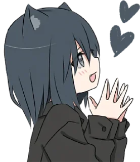❤️ emoji @anime_stickerr Неко Telegram sticker 9 of 25
