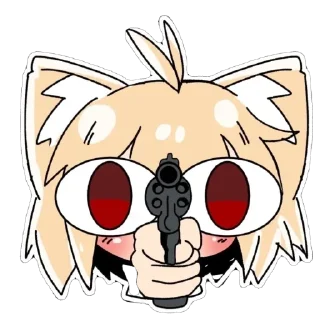 🫥 emoji Неко арк Telegram sticker 9 of 9
