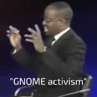 Sticker from Why are you a GNOME user?