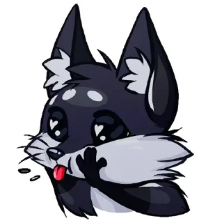 🦊 emoji Тёмная Паппи @TgSticker Telegram sticker 9 of 48