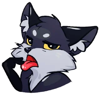 🦊 emoji Тёмная Паппи @TgSticker Telegram sticker 18 of 48